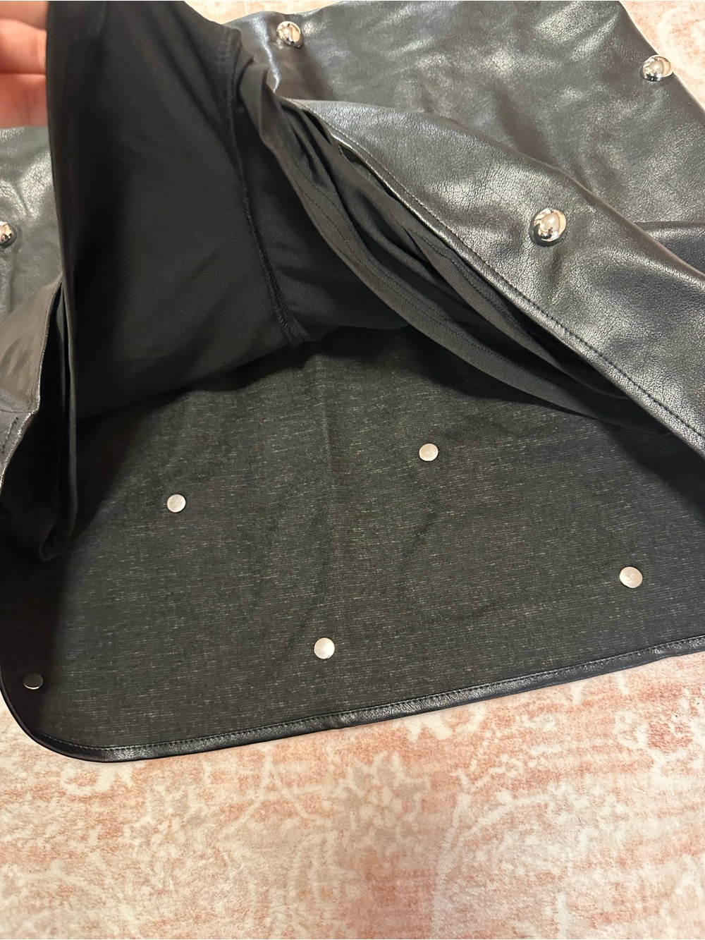 NWT 🖤 Commense Leather Studded Skort - Picture 6 of 10